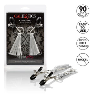 Nipple Play Playful Tassels Nipple Clamps - Silver