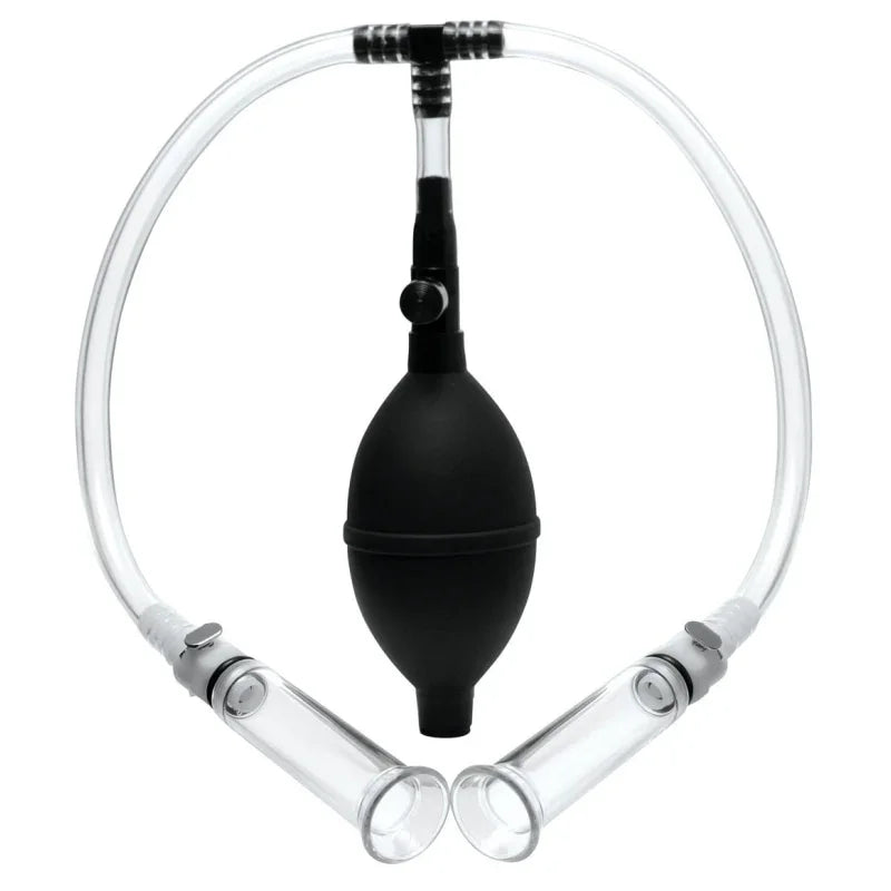 Nipple Pumping System With Detachable Cylinders - MyPleasure
