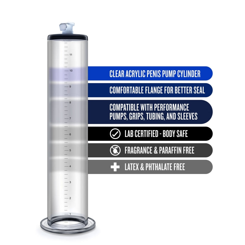 Performance - 12 Inch X 2 Inch Penis Pump Cylinder  Clear