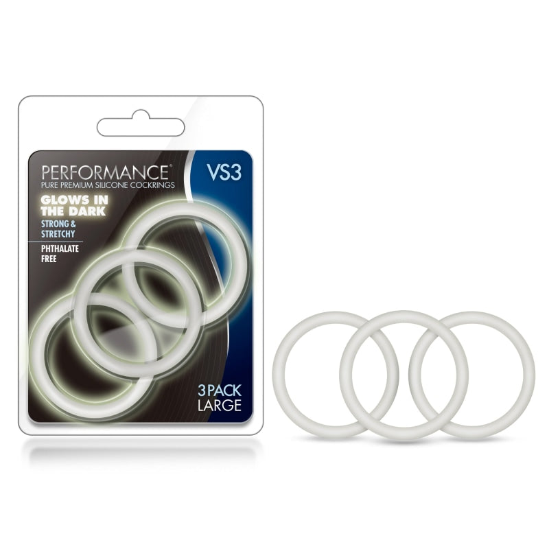 Performance - Vs3 Pure Premium Silicone  Cockrings - Large - White