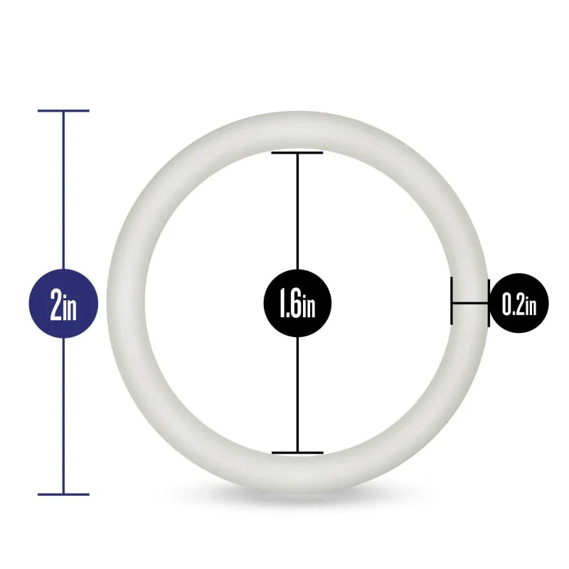 Performance - Vs3 Pure Premium Silicone Cockrings - Large - White