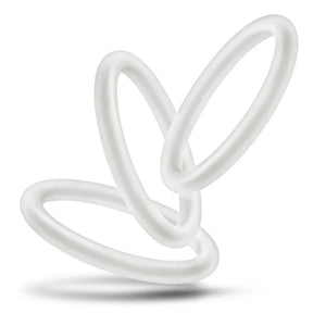 Performance - Vs3 Pure Premium Silicone Cockrings - Large - White