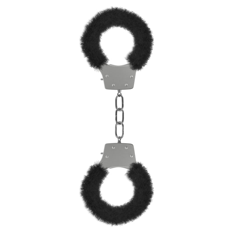 Pleasure Furry Handcuffs - Black