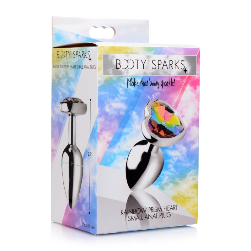 Rainbow Prism Heart Anal Plug - Small - Anal Toys & Stimulators