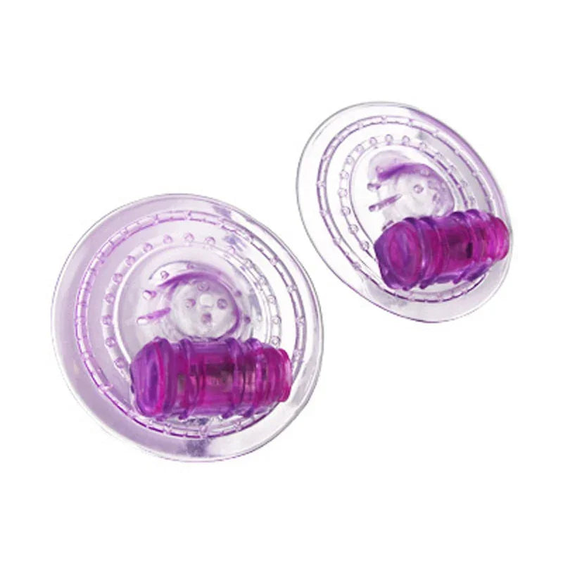 Razzles Vibrating Nipple Pads - Purple - MyPleasure