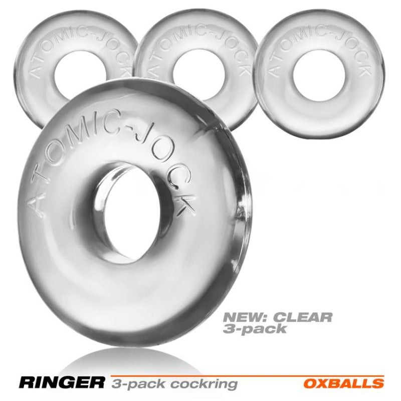 Ringer 3-Pack Do-Nut-1 - Clear - Cockrings