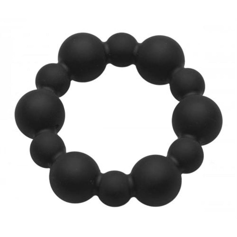 Shadow Silicone Beaded Cockring MS-AD397