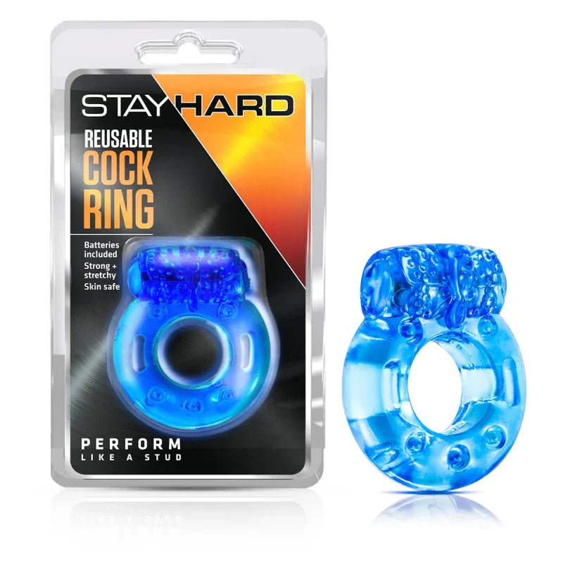 Stay Hard Reusable Cock Ring - Blue - MyPleasure