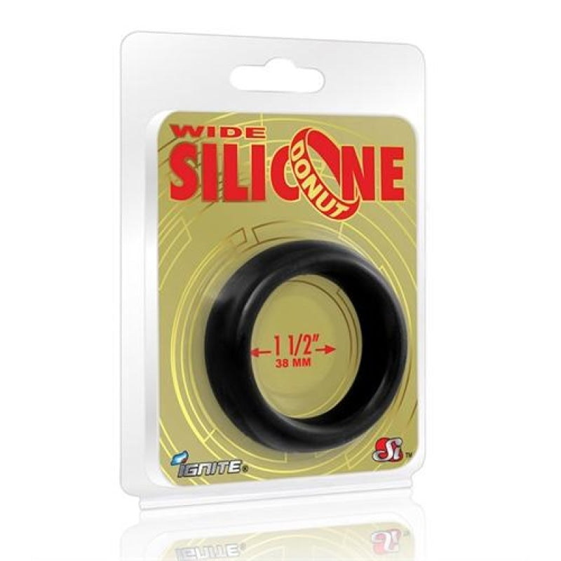 Wide Silicone Donut - Black - 1.5-Inch Diameter SI-95131