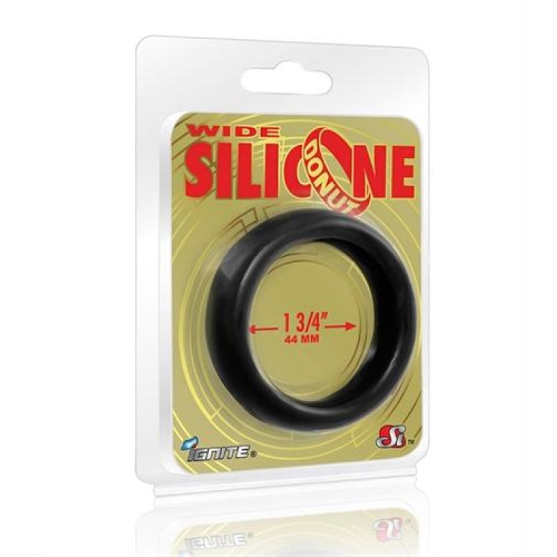 Wide Silicone Donut - Black - 1.75-Inch Diameter SI-95130