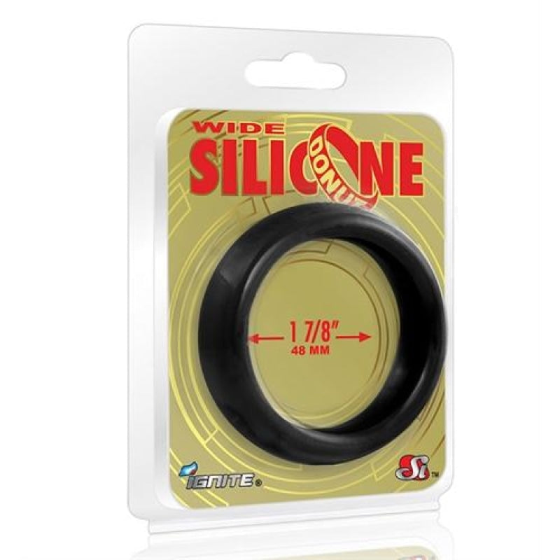 Wide Silicone Donut - Black - 1.88-Inch Diameter SI-95129