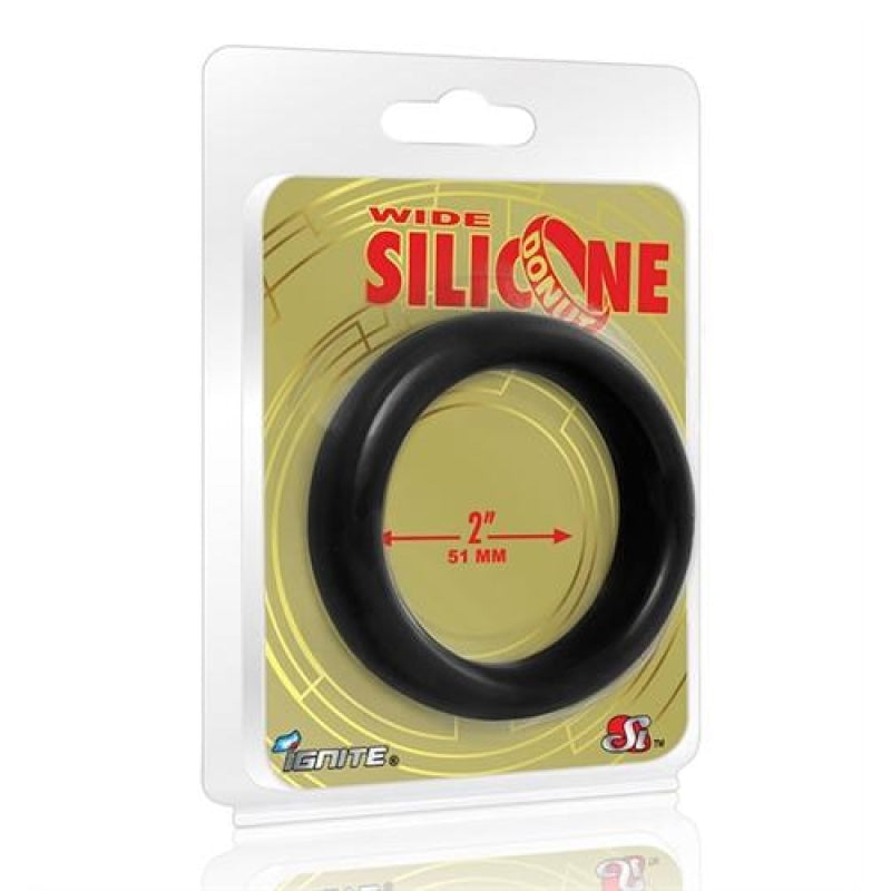 Wide Silicone Donut - Black - 2-Inch Diameter SI-95128