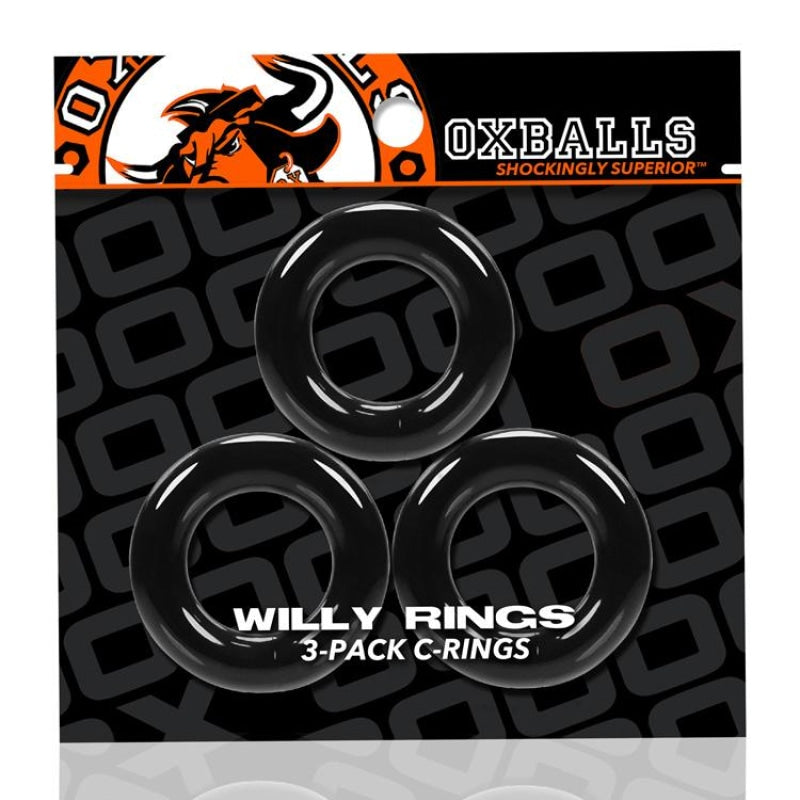 Willy Rings 3-Pack Cockrings - Black - Cockrings