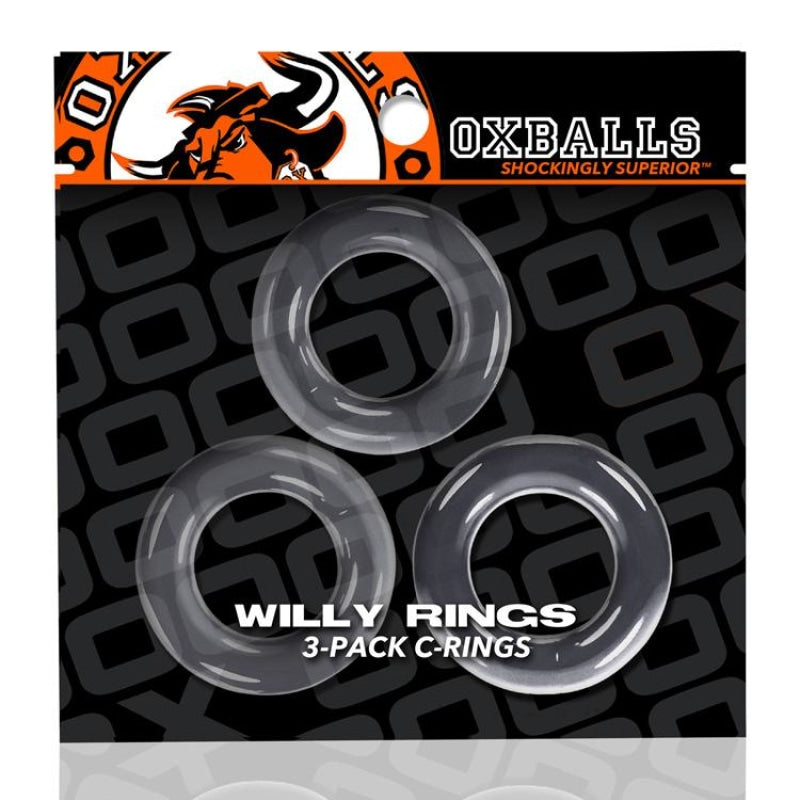 Willy Rings 3-Pack Cockrings - Clear - Cockrings