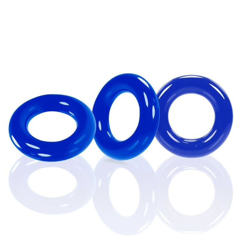 Willy Rings 3-Pack Cockrings - Police Blue - Cock Rings