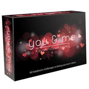 You & Me love and intimacy game box with 90 bedroom challenges and heart design